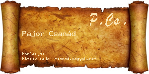 Pajor Csanád névjegykártya